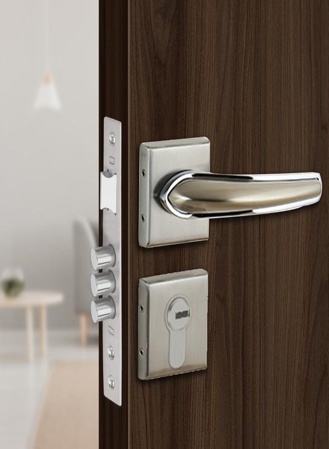 لينك قفل نقر Link Infynia | للأبواب الرئيسية وأبواب الحمامات في المنزل/المكتب/الفندق | طقم مقابض شديد التحمل مع إمكانية الوصول بمفتاح من جانب واحد، 3 مفاتيح | تشطيب من الفولاذ المقاوم للصدأ | ضمان لمدة سنتين - Image 1